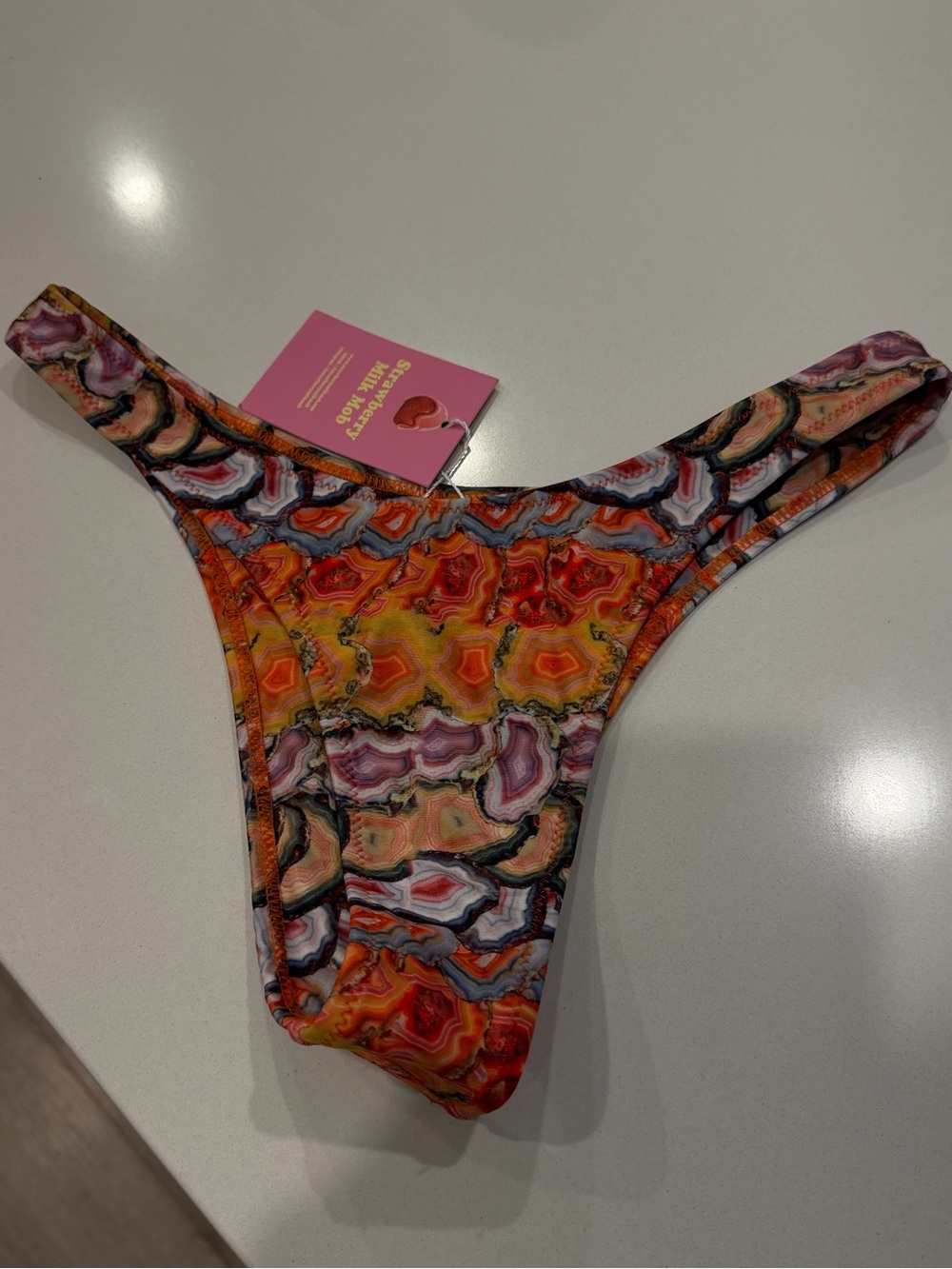 Strawberry milk mob tiger tail bikini bottoms sz small